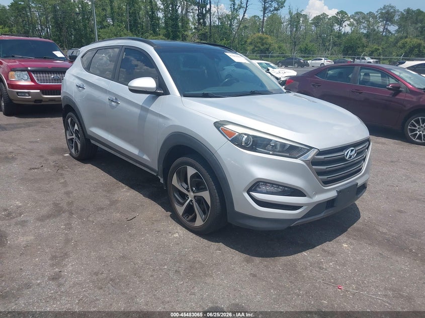 2016 Hyundai Tucson VIN KM8J3CA26GU126410 IAAI salvage auction — REAR END, Rebuildable (Florida), sold $2,050 on 2026-07-28 (photo 1)
