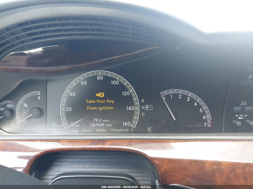 2012 Mercedes-benz S-klasse VIN WDDNG7DB3CA421897 IAAI salvage auction — NORMAL WEAR, Clear - Dealer Only (California), sold $1,200 on 2026-07-15 (photo 7)