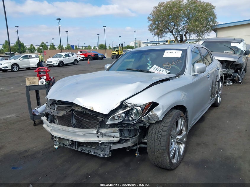 2013 Infiniti M VIN JN1BY1AP1DM513844 IAAI salvage auction — LEFT SIDE, Salvage Title, sold $1,000 on 2026-07-17 (photo 6)