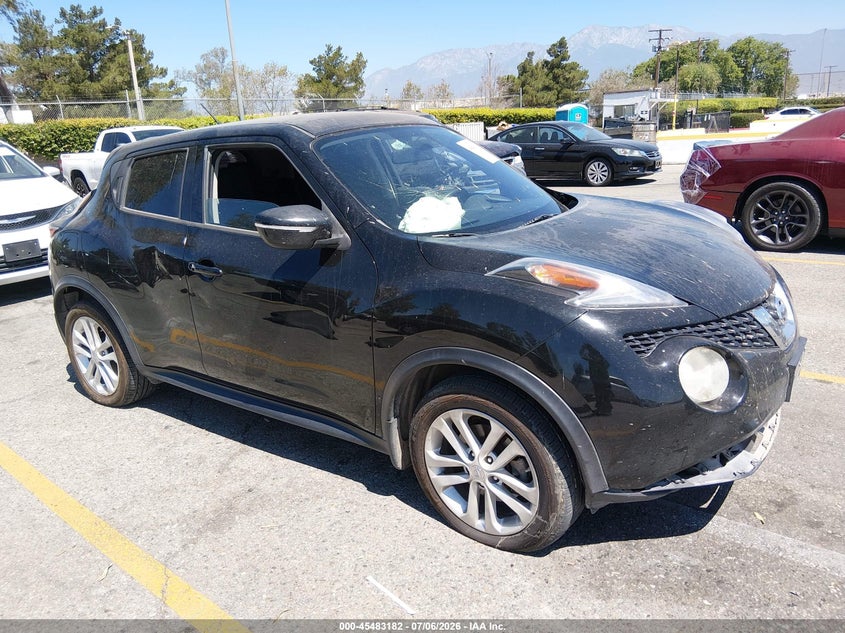 2016 Nissan Juke VIN JN8AF5MRXGT604175 IAAI salvage auction — FRONT END, Salvage (California), sold $100 on 2026-07-28 (photo 1)