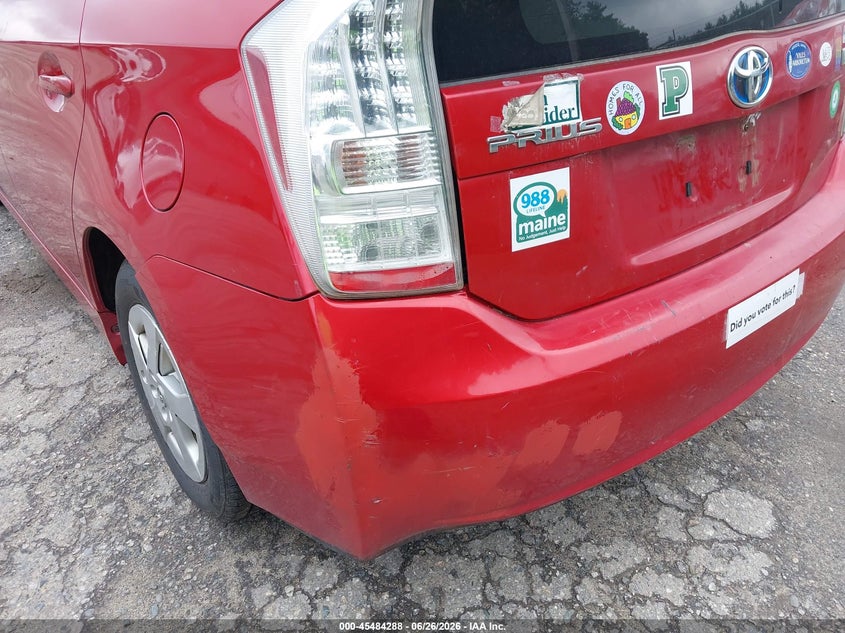 2011 Toyota Prius VIN JTDKN3DUXB0306554 IAAI salvage auction — NORMAL WEAR, Original (Maine), sold $1,225 on 2026-08-01 (photo 6)