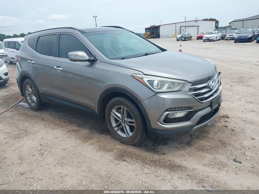 2017 Hyundai Santa fe VIN 5XYZU3LB3HG447390 IAAI salvage auction — LEFT FRONT, Salvage (Alabama), sold $25 on 2026-07-28 (photo 1)