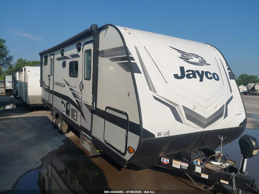 2022 Jayco Jfeather24bh VIN 1UJBJ0BP4N1JS0689 IAAI salvage auction — SIDE, Clear (Arkansas), sold $8,050 on 2026-08-12 (photo 1)