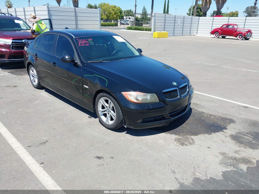 2008 BMW 3 series VIN WBAVA37568NL50461 IAAI salvage auction — RIGHT SIDE, Salvage (California), sold $950 on 2026-07-14 (photo 1)