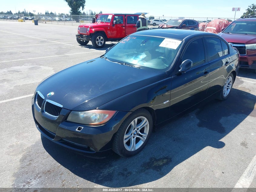 2008 BMW 3 series VIN WBAVA37568NL50461 IAAI salvage auction — RIGHT SIDE, Salvage (California), sold $950 on 2026-07-14 (photo 2)
