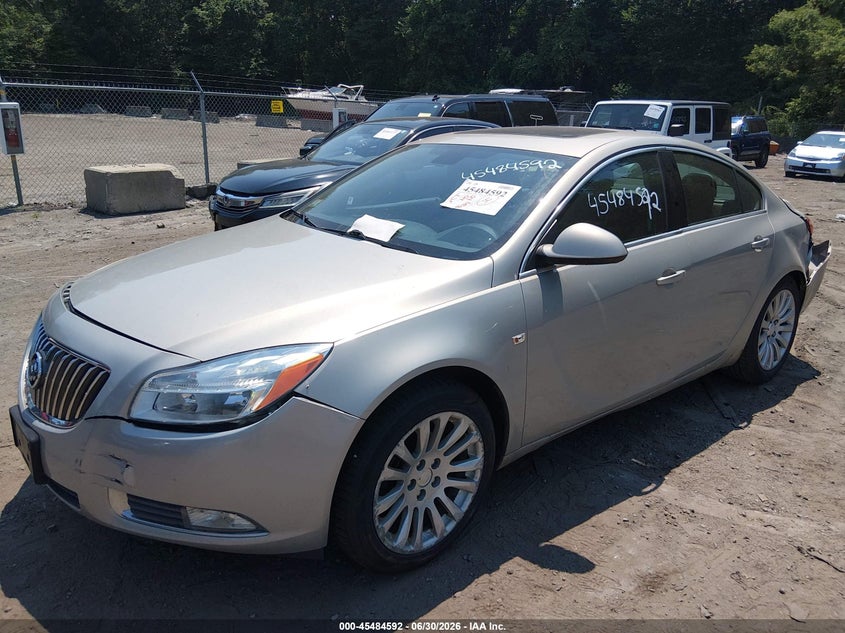 2011 Buick Regal VIN W04GS5EC5B1003296 IAAI salvage auction — FRONT & REAR, Clear (Massachusetts), sold $775 on 2026-07-14 (photo 2)