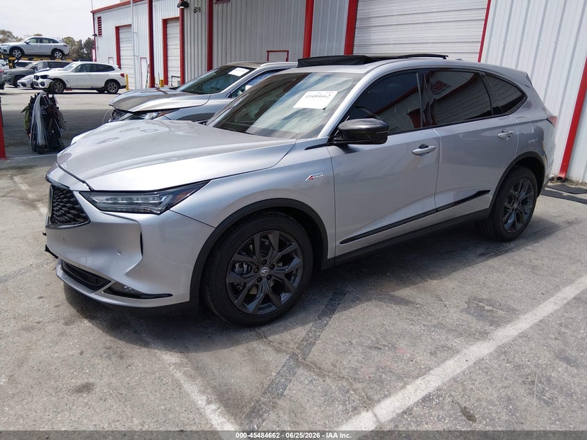 2024 Acura Mdx VIN 5J8YE1H00RL019966 IAAI salvage auction — RIGHT FRONT, Salvage (California), sold $10,750 on 2026-07-27 (photo 2)