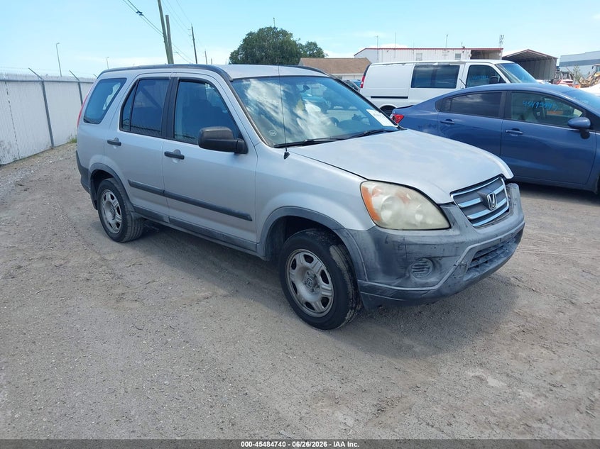 2005 Honda Cr-v VIN JHLRD68525C003604 IAAI salvage auction — LEFT FRONT, Rebuildable (Florida), sold $650 on 2026-07-12 (photo 1)