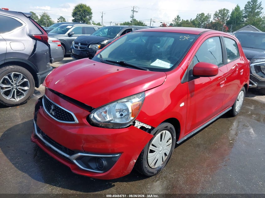 2019 Mitsubishi Mirage VIN ML32A3HJ3KH011585 IAAI salvage auction — FRONT END, Salvage (North Carolina), sold $1,350 on 2026-07-16 (photo 2)