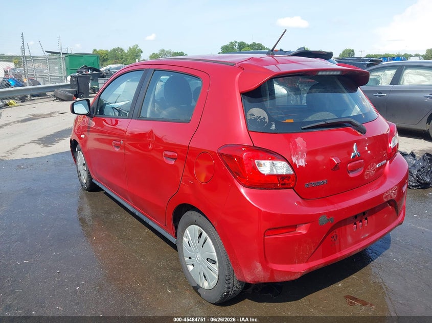 2019 Mitsubishi Mirage VIN ML32A3HJ3KH011585 IAAI salvage auction — FRONT END, Salvage (North Carolina), sold $1,350 on 2026-07-16 (photo 3)