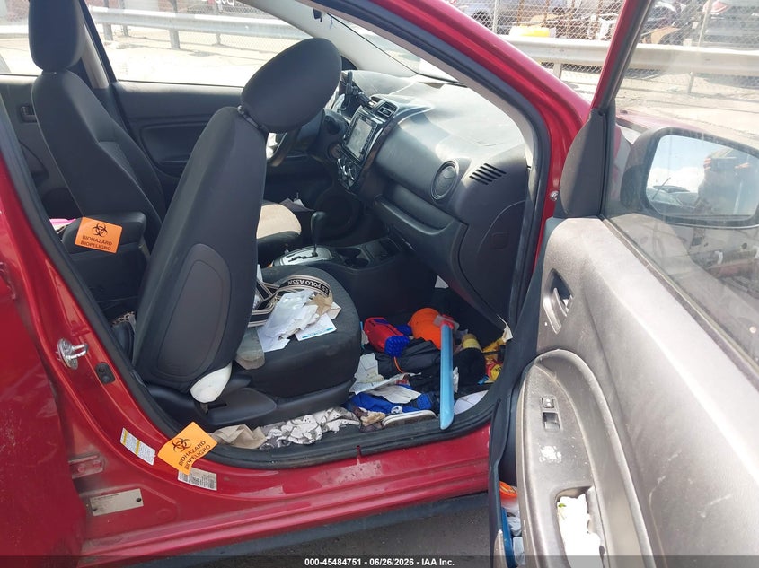 2019 Mitsubishi Mirage VIN ML32A3HJ3KH011585 IAAI salvage auction — FRONT END, Salvage (North Carolina), sold $1,350 on 2026-07-16 (photo 5)