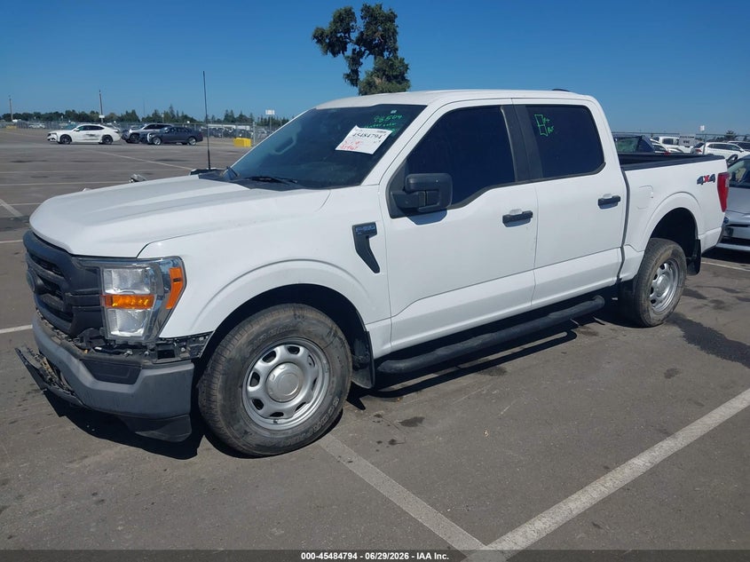 2021 Ford F-150 VIN 1FTEW1EB1MKE76417 IAAI salvage auction — RIGHT FRONT, Salvage (California), sold $7,400 on 2026-08-01 (photo 2)