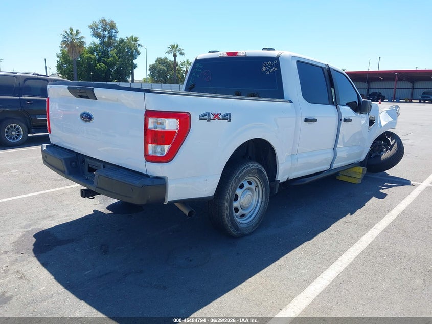 2021 Ford F-150 VIN 1FTEW1EB1MKE76417 IAAI salvage auction — RIGHT FRONT, Salvage (California), sold $7,400 on 2026-08-01 (photo 4)