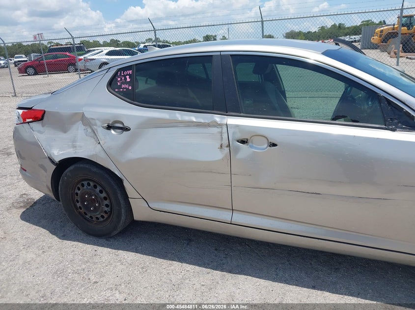 2012 Kia Optima VIN KNAGM4A73C5279955 IAAI salvage auction — RIGHT SIDE, Rebuildable (Florida), sold $775 on 2026-07-16 (photo 6)