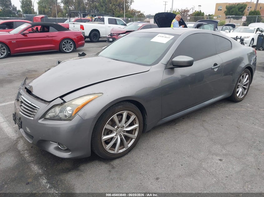 2013 Infiniti G VIN JN1CV6EK5DM921305 IAAI salvage auction — FRONT & REAR, Salvage (California), sold $950 on 2026-07-30 (photo 2)