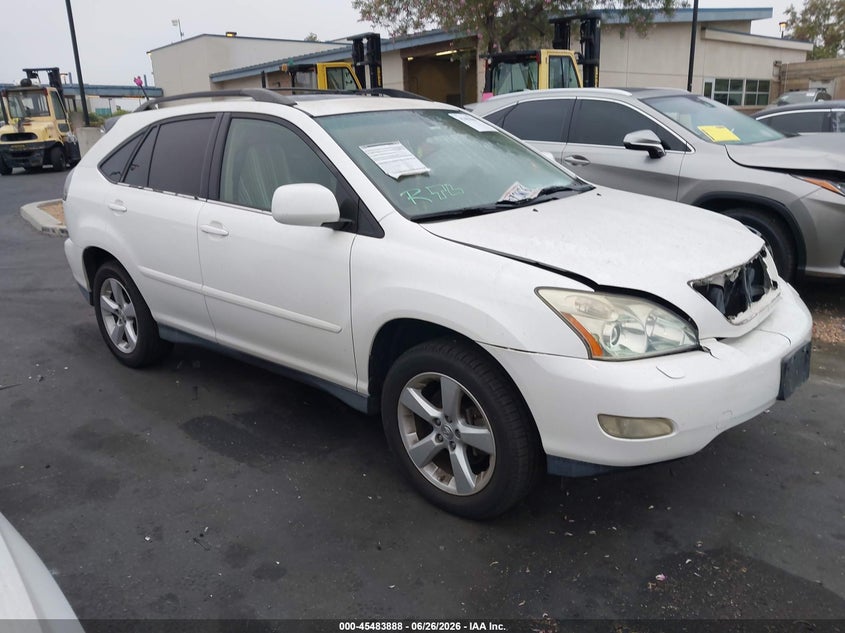 2007 Lexus Rx 350 VIN JTJGK31U670007344 IAAI salvage auction — FRONT END, Salvage Certificate (California), sold $2,850 on 2026-07-17 (photo 1)