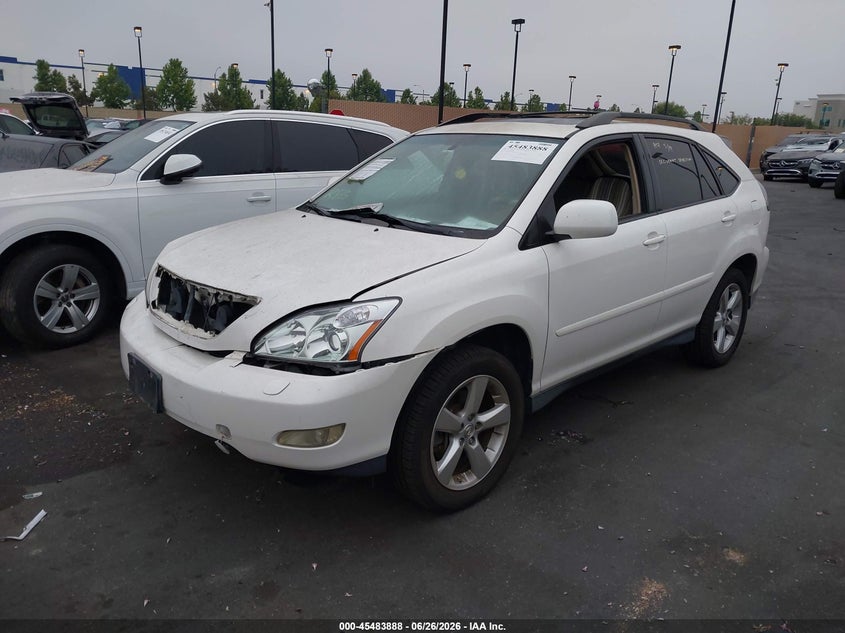 2007 Lexus Rx 350 VIN JTJGK31U670007344 IAAI salvage auction — FRONT END, Salvage Certificate (California), sold $2,850 on 2026-07-17 (photo 2)
