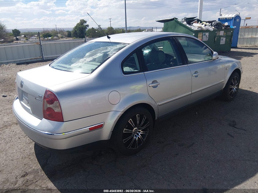 2002 Volkswagen Passat VIN WVWTH63BX2P246456 IAAI salvage auction — NORMAL WEAR, Clear (New Mexico), sold $375 on 2026-07-06 (photo 4)