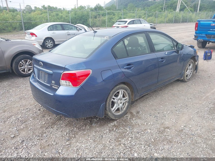 2012 Subaru Impreza VIN JF1GJAC64CG006743 IAAI salvage auction — RIGHT FRONT, Salvage (Pennsylvania), sold $450 on 2026-07-07 (photo 4)