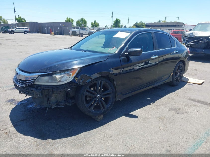 2017 Honda Accord VIN 1HGCR2F56HA308041 IAAI salvage auction — FRONT END, Salvage (California), sold $3,375 on 2026-07-29 (photo 2)