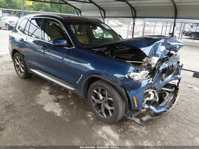 2021 BMW X3 VIN 5UXTY5C05M9G03690 IAAI salvage auction — FRONT END, Salvage (Connecticut), sold $7,200 on 2026-07-10 (photo 1)