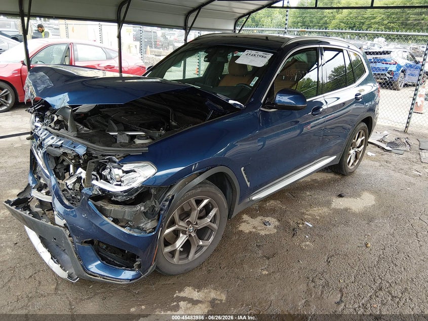 2021 BMW X3 VIN 5UXTY5C05M9G03690 IAAI salvage auction — FRONT END, Salvage (Connecticut), sold $7,200 on 2026-07-10 (photo 2)