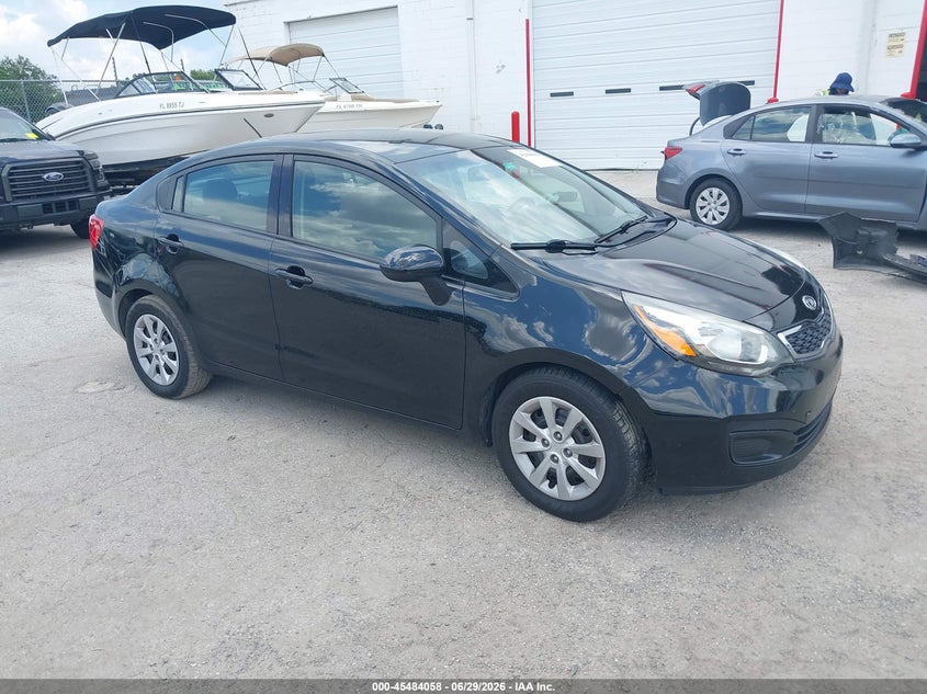 2013 Kia Rio VIN KNADN4A34D6193496 IAAI salvage auction — LEFT REAR, Salvage Title, sold $250 on 2026-07-17 (photo 1)