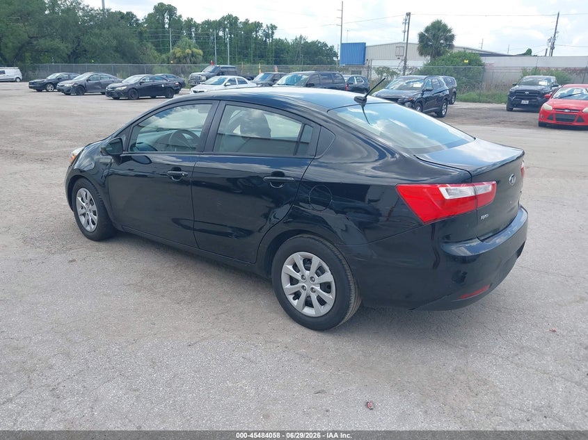 2013 Kia Rio VIN KNADN4A34D6193496 IAAI salvage auction — LEFT REAR, Salvage Title, sold $250 on 2026-07-17 (photo 3)