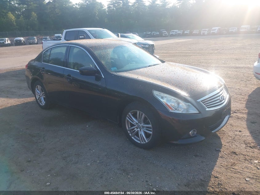 2012 Infiniti G VIN JN1CV6AR4CM677017 IAAI salvage auction — REAR END, Salvage Title, sold $1,250 on 2026-07-08 (photo 1)