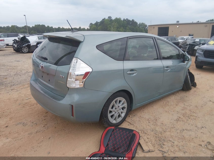 2013 Toyota Prius v VIN JTDZN3EUXD3273747 IAAI salvage auction — RIGHT FRONT, Salvage (North Carolina), sold $25 on 2026-07-27 (photo 4)