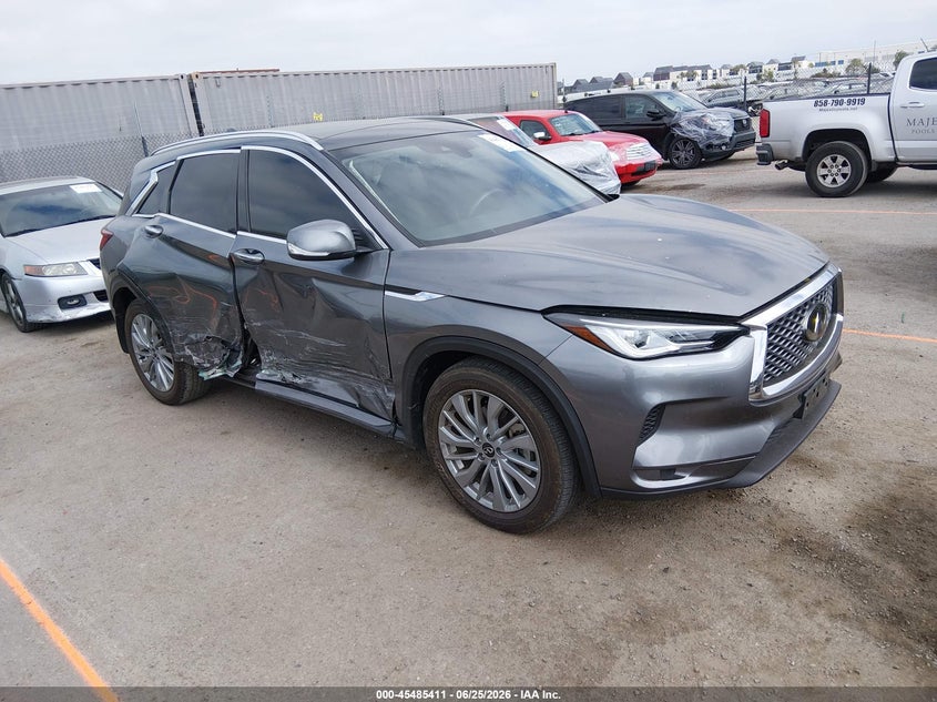 2023 Infiniti Qx50 VIN 3PCAJ5BA6PF119929 IAAI salvage auction — RIGHT SIDE, Salvage Title, sold $9,250 on 2026-08-17 (photo 1)