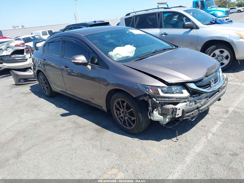 2013 Honda Civic VIN 19XFB4F2XDE004154 IAAI salvage auction — FRONT END, Salvage (California), sold $1,200 on 2026-07-09 (photo 1)