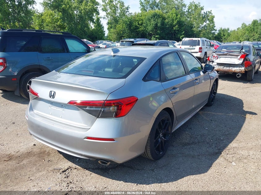 2023 Honda Civic VIN 2HGFE2F50PH531698 IAAI salvage auction — FRONT END, Salvage Title, sold $6,200 on 2026-08-08 (photo 4)