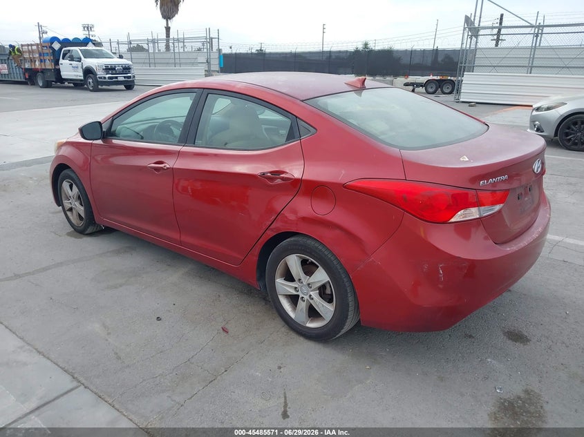 2011 Hyundai Elantra VIN KMHDH4AE4BU135873 IAAI salvage auction — LEFT SIDE, Salvage (California), sold $1,050 on 2026-07-15 (photo 3)