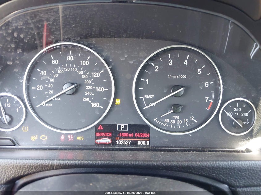 2015 BMW 3er VIN WBA3C1C50FK119274 IAAI salvage auction — FRONT & REAR, Salvage Title, sold $825 on 2026-07-29 (photo 7)
