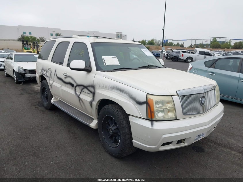 2003 Cadillac Escalade VIN 1GYEC63T83R135050 IAAI salvage auction — VANDALISM, Salvage Certificate (California), sold $875 on 2026-07-24 (photo 1)