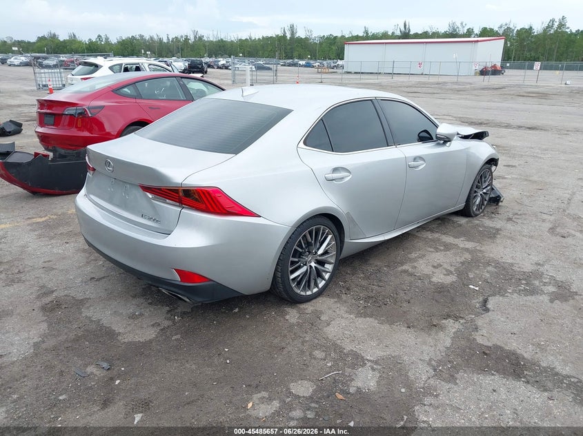 2017 Lexus Is VIN JTHBA1D24H5044653 IAAI salvage auction — FRONT END, Rebuildable (Florida), sold $1,400 on 2026-07-27 (photo 4)