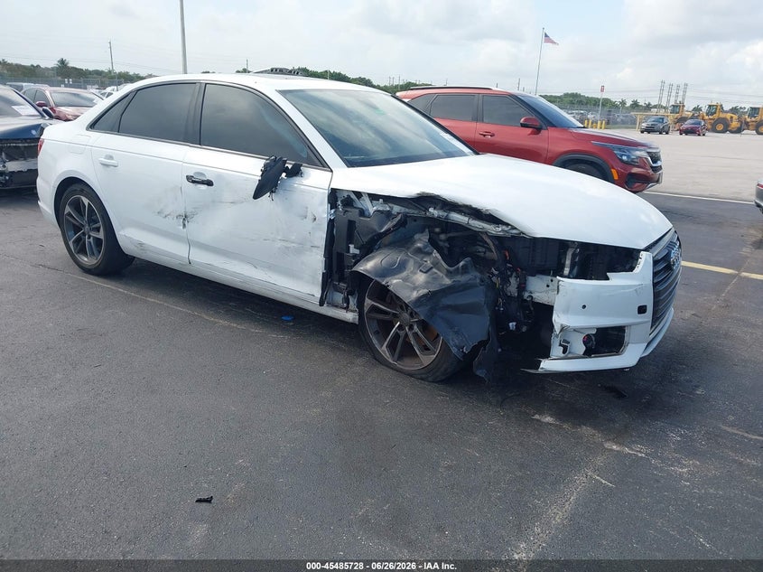 2019 Audi A4 VIN WAUGMAF44KN021326 IAAI salvage auction — SIDE, Rebuildable (Florida), sold $2,825 on 2026-07-30 (photo 1)