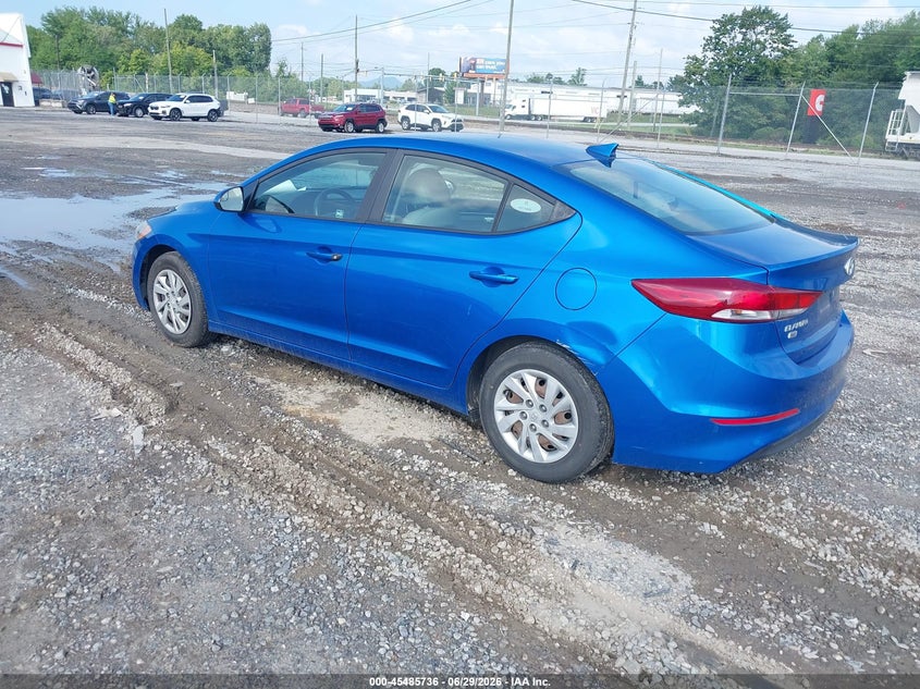 2017 Hyundai Elantra VIN KMHD74LF9HU074926 IAAI salvage auction — NORMAL WEAR, Clear (North Carolina), sold $1,250 on 2026-07-31 (photo 3)