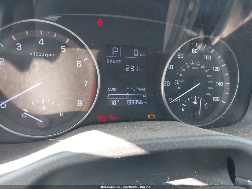 2017 Hyundai Elantra VIN KMHD74LF9HU074926 IAAI salvage auction — NORMAL WEAR, Clear (North Carolina), sold $1,250 on 2026-07-31 (photo 7)