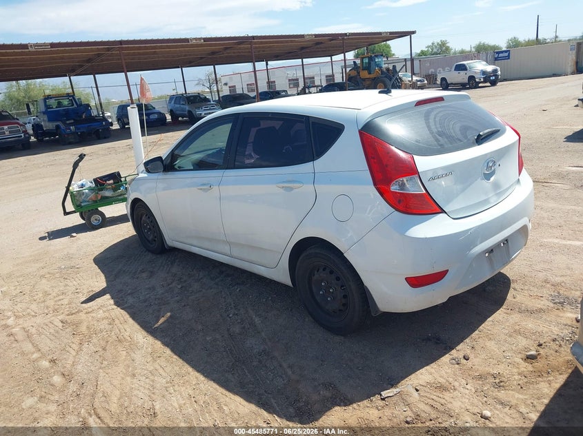 2014 Hyundai Accent VIN KMHCT5AE6EU169298 IAAI salvage auction — NORMAL WEAR, Clear-Dealer Only (Arizona), sold $75 on 2026-07-09 (photo 3)
