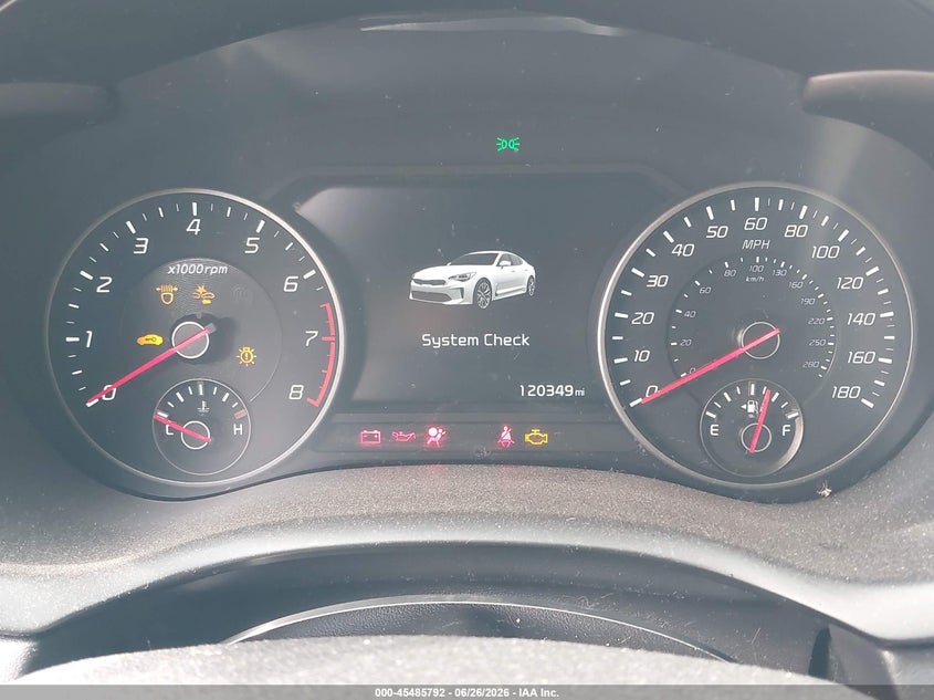 2018 Kia Stinger VIN KNAE55LC7J6024379 IAAI salvage auction — RIGHT FRONT, Clear (Wisconsin), sold $3,550 on 2026-07-09 (photo 7)