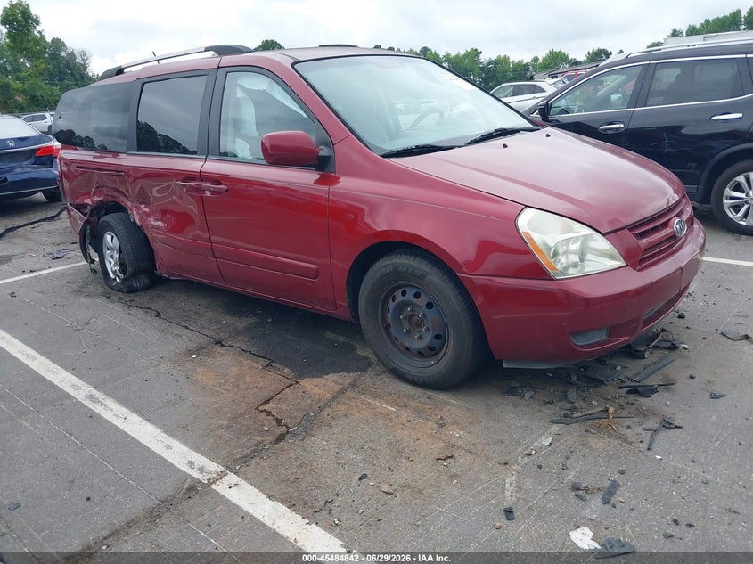 2009 Kia SEDONA VIN KNDMB233796305101 IAAI salvage auction — REAR END, Salvage (North Carolina), sold $25 on 2026-07-30 (photo 1)