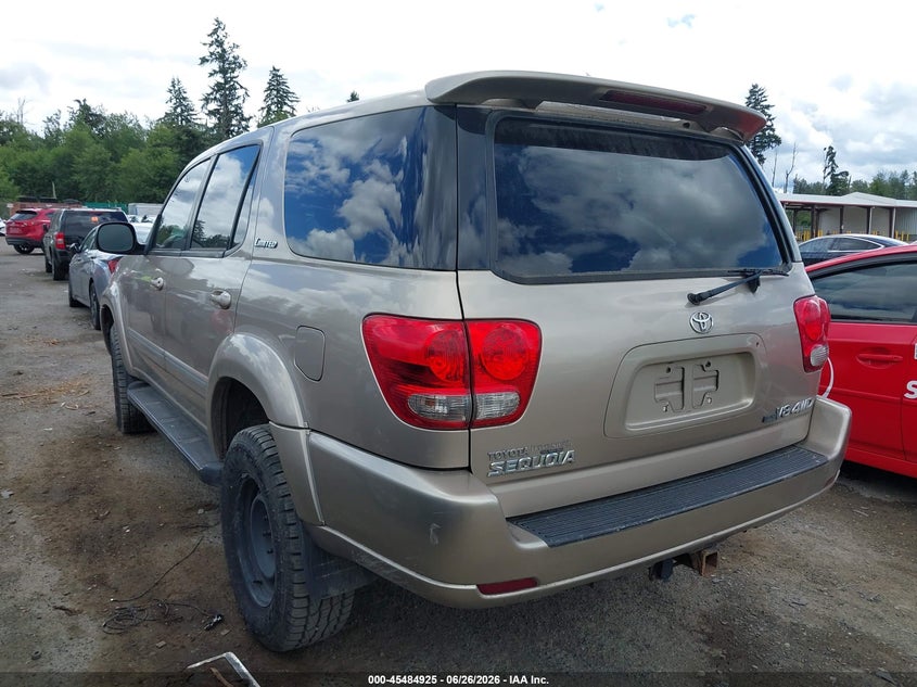 2007 Toyota Sequoia VIN 5TDBT48A07S282913 IAAI salvage auction — NORMAL WEAR, Clear (Washington), sold $875 on 2026-07-08 (photo 3)