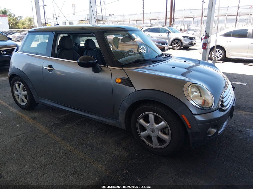 2010 Mini Cooper VIN WMWMF3C5XATZ24726 IAAI salvage auction — LEFT FRONT, Salvage (California), sold $25 on 2026-07-21 (photo 1)