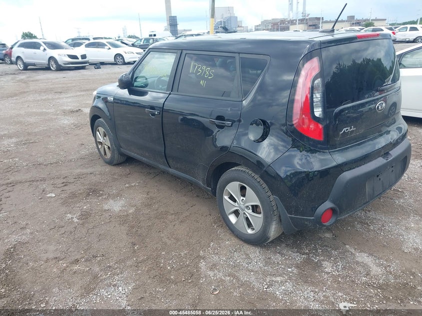 2016 Kia Soul VIN KNDJN2A21G7324772 IAAI salvage auction — NORMAL WEAR, Clear (Indiana), sold $350 on 2026-07-15 (photo 3)