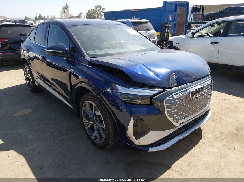 2025 Audi Q4 sportback e-tron VIN WA12UBFZ7SP057153 — IAAI salvage auction photo