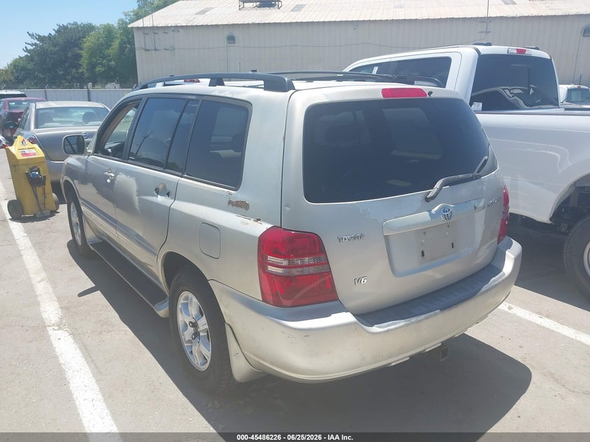 2002 Toyota Highlander VIN JTEGF21A820044861 IAAI salvage auction — NORMAL WEAR, Clear - Dealer Only (California), sold $900 on 2026-07-07 (photo 3)