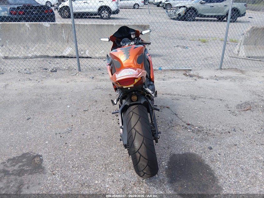 2008 Honda Cbr1000 VIN JH2SC59168M000394 IAAI salvage auction — FRONT & REAR, Rebuildable (Florida), sold $3,150 on 2026-07-08 (photo 6)