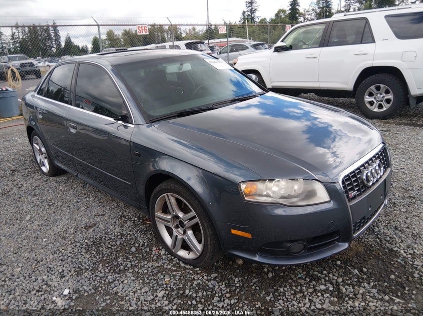 2008 Audi A4 VIN WAUDF78E78A054486 IAAI salvage auction — VANDALISM, Bill Of Sale (Washington), sold $325 on 2026-07-29 (photo 1)
